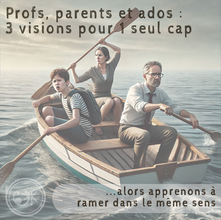 Parents, profs et ados rament dans le même bateau