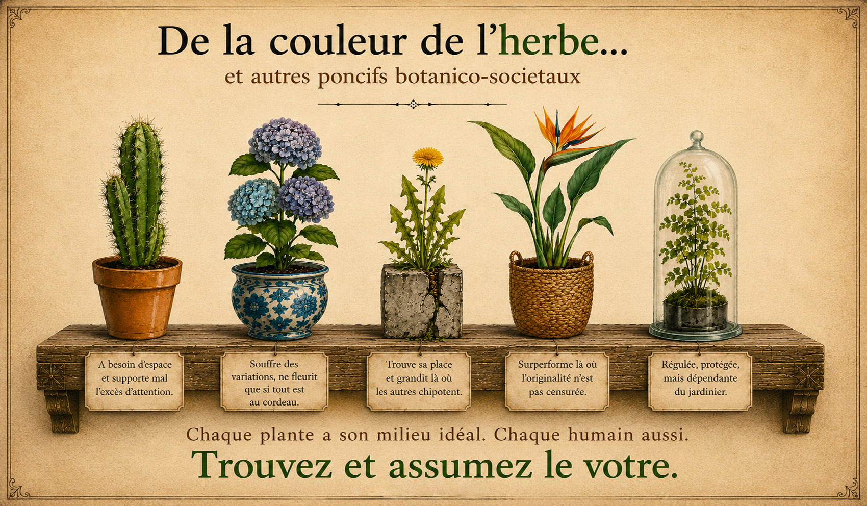 de la couleur de l'herbe et autres poncifs
